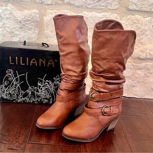 Liliana Slouchy Brown Boots | Brand New in Box
